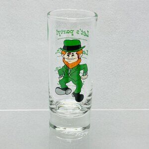 Leprechaun Themed 4" Shot Glass With "Lets Party!" Papel Irish St. Patrick's Day